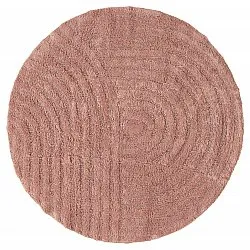 Tapis de salle de bain rond - Embla (rose)