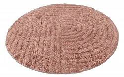 Tapis de salle de bain rond - Embla (rose)
