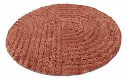 Tapis de salle de bain rond - Embla (terracotta)