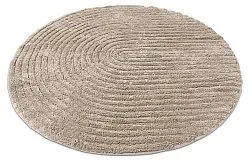 Tapis de salle de bain rond - Evena (beige)