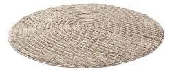 Tapis de salle de bain rond - Evena (beige)