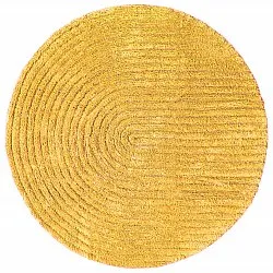 Tapis de salle de bain rond - Evena (jaune)