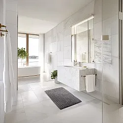 Tapis de salle de bain - Evena (gris foncé)