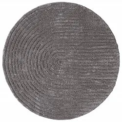 Tapis de salle de bain rond - Evena (gris foncé)