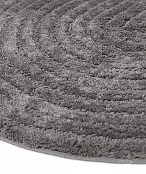 Tapis de salle de bain rond - Evena (gris foncé)