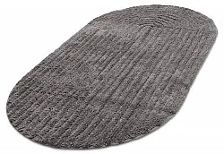 Tapis de salle de bain ovale - Evena (gris foncé)