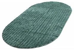 Tapis de salle de bain ovale - Evena (vert foncé)