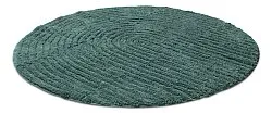 Tapis de salle de bain rond - Evena (vert foncé)