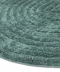 Tapis de salle de bain rond - Evena (vert foncé)