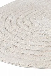 Tapis de salle de bain ovale - Evena (blanc cassé)
