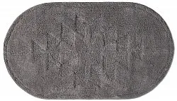Tapis de salle de bain ovale - Gertie (gris foncé)
