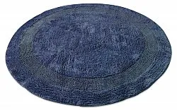 Tapis de salle de bain rond - Nila (bleu)