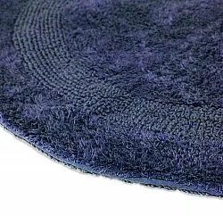 Tapis de salle de bain rond - Nila (bleu)