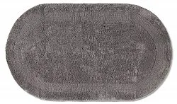 Tapis de salle de bain ovale - Nila (gris foncé)