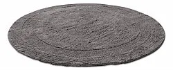 Tapis de salle de bain rond - Nila (gris foncé)