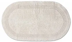 Tapis de salle de bain ovale - Nila (blanc cassé)