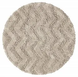 Tapis de salle de bain rond - Tressa (beige)