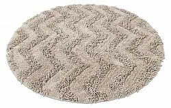 Tapis de salle de bain rond - Tressa (beige)