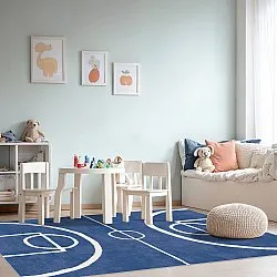 Tapis enfant - Basket (bleu)