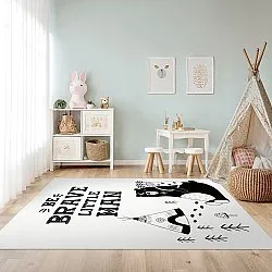 Tapis enfant - Camping Bear (blanc)