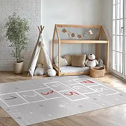 Tapis enfant - Marelle (gris)