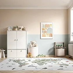 Tapis pour enfants - Kids World Map (vert)