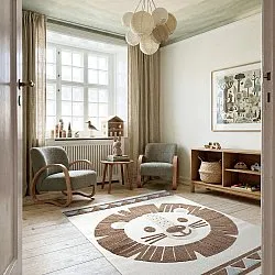 Tapis Enfant - Kind Lion (crème/bleu)