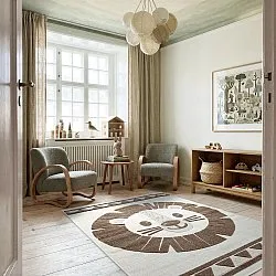 Tapis Enfant - Kind Lion (crème/marron)