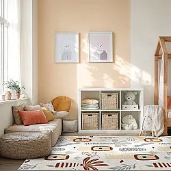 Tapis pour enfants - Lion Friends (beige)