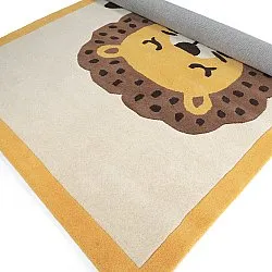 Tapis Enfant - Lion Hand Tufted Wool Premium (beige/multicolore)