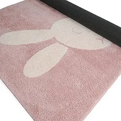 Tapis Enfant - Soft Bunny (rose/crème)