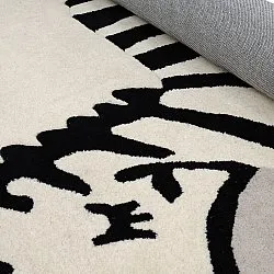 Tapis Enfant - Zebra Hand Tufted Wool Premium (beige/noir)
