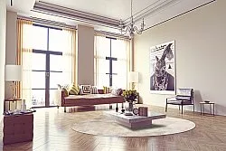 Tapis rond - Porto (beige)