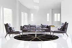 Tapis rond - Bellizzi (noir)
