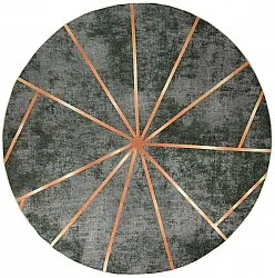 Tapis rond - Bellizzi (vert/orange)