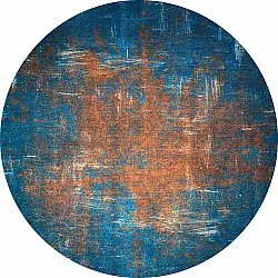 Tapis rond - Tierzo (bleu)