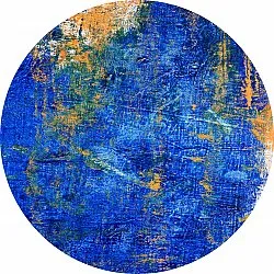 Tapis rond - Taravilla (bleu)