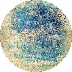 Tapis rond - Sierra (bleu)