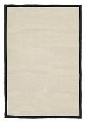Tapis en sisal - Agave (noir/blanc cassé)