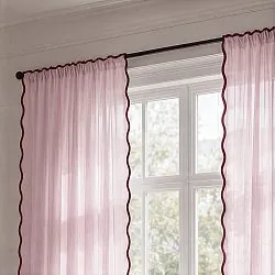 Lot de 2 rideaux - Rideaux en coton Yrsa (rose)