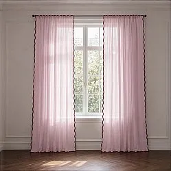 Lot de 2 rideaux - Rideaux en coton Yrsa (rose)