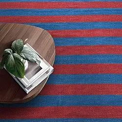 Tapis Coton - Nilo (rouge/bleu)