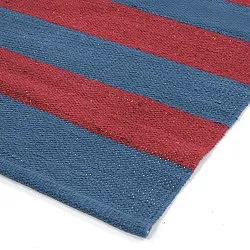 Tapis Coton - Nilo (rouge/bleu)