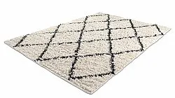 Tapis à poils longs - Alcott Natural Cotton Shaggy (noir/blanc)
