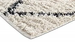 Tapis à poils longs - Alcott Natural Cotton Shaggy (noir/blanc)