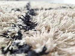 Tapis à poils longs - Alcott Natural Cotton Shaggy (noir/blanc)