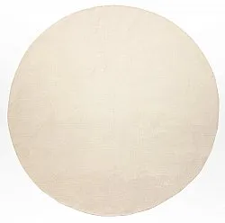 Tapis rond en coton - Billie (blanc)