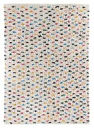 Tapis à poils longs - Litton Natural Cotton Shaggy (beige/multicolore)