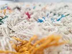 Tapis à poils longs - Litton Natural Cotton Shaggy (beige/multicolore)
