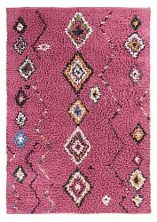 Tapis à poils longs - Nyle Natural Cotton Shaggy (rose/multicolore)